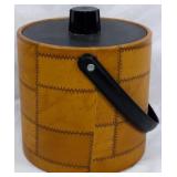 Vintage Irvinware Faux Leather Ice Bucket 9"