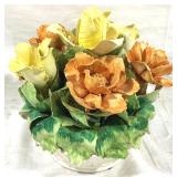 Capodimonte Flower, some chips on edges