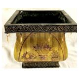 Antique Brass Lantern - 28" x 16" x 16"