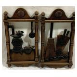 Pair Vintage Wall Decor 7 x 13