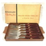 Stanley Deluxe Steak Fork Set in Plastic Tray