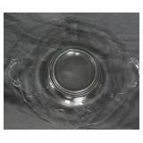 Paden City Handled Glass Platter 13x11.5