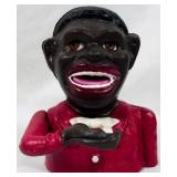 Cast Iron Jolly Boy Bank 6.5"