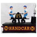 Hand Car Cast Iron Bank 8"