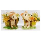 2 Vintage Figures 5", loss to one base on backside