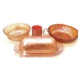 Lot of 4 Carnival Glass Items