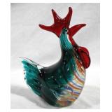 Murano Glass Rooster, 8.25"