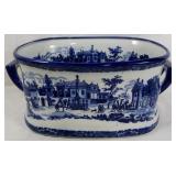 Blue and White Large Tub 8.5x19x13