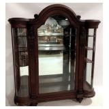 Mahogany Curved Side Curio Cabinet
