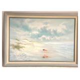 Framed Beach Painting 29 x 41