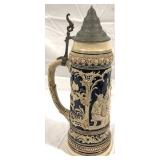 Vintage German Beeer Stein w/ lid