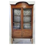 English Edwardian Inlaid 2 Door Cabinet