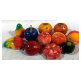 Group of 11 Decorated Stone Fruit