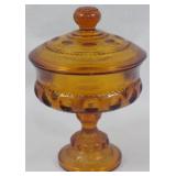 Indiana Amber Kings Crown Thumbprint Candy 7.5"