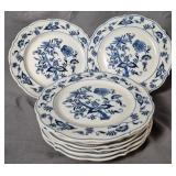 8 Blue Danube Blue Onion 9" Plates