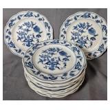 10 Blue Danube Blue Onion 7" Plates