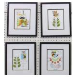 SET OF 4 ATOMIC OWLS