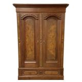 Vintage Victorian Walnut Knockdown Wardrobe