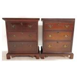 Pair Craftique 3 Drawer Stands