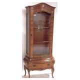 Vintage French 2 Part Vitrine Cabinet