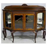Queen Anne fancy carved vitrine server