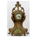 Art Nuveau Figural Mantel Clock 20"