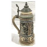 Vintage German Beer Stein w/ lid
