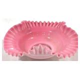 Fenton Peach Ruffled Bowl 10 x 4