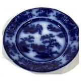 Early Flow Blue, Signed, 9.5"