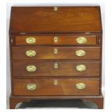 Splay leg English secretary in mahogany