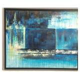 Abstract Wall Art Framed Canvas 43 x 53