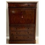 Vintage Marble Top Secretaire Abbatant