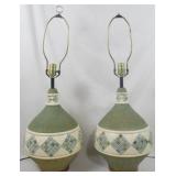 Pr Quartite & Mosaic Diamond Lamps 29"