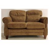 ECI Living Room Brown Chenille Loveseat