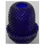 S Clarke Fairy Pyramid Cobalt Lamp 4"