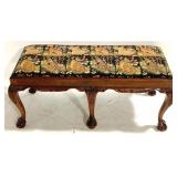 Chippendale Animal Motif Claw Foot Bench
