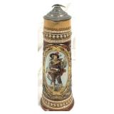 Vintage Mettlach German Beer Stein w/ lid