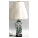 Oriental Porcelain Ginger Jar Lamp 34"