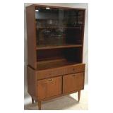 Mid Century Bookcase w/ Sliding Glass Doors