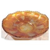Fenton Grape & Cable Carnival Bowl