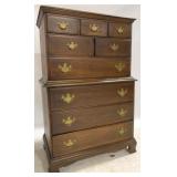 9 Drawer Mahogany Chest on Chest