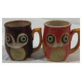 2 Gibson Owl Mugs 4.25"