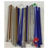 Assorted Vintage Glass Swizzle Sticks