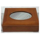 Wooden Jewelry Box w/ Mirror