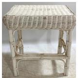 Wicker Table / Stool 15 x 21 x 21