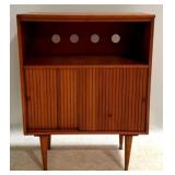 Mid Century Sliding Door Record Cabinet