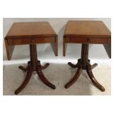 Matching Pair Drop Leaf Duncan Phyfe Tables