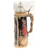 Vintage Western Germany Lidded Beer Stein