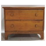 Vintage 2 Drawer Chest, Wear on Top