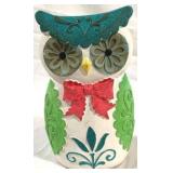 Cute Resin Owl Figurine 10.5" Tall